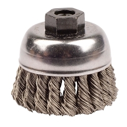 2-3/4IN KNOT CUP .020 SS M10X1.25