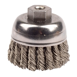 2-3/4IN KNOT CUP .020 SS 3/8-24 NUT