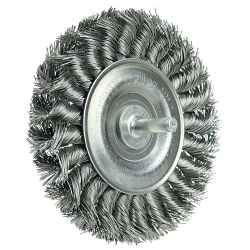 4IN SS KNOT WHEEL .014 1/4IN STEM