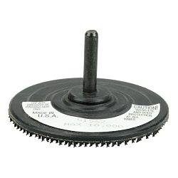 3IN BACK-UP PAD 1/4 STEM HOOK LOOP