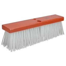 16IN POLY STREET BROOM ORANGE