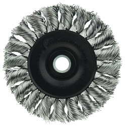 3IN STD KNOT WHEEL .014 SS 1/2-3/8 AH