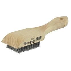 ALUM HAND BRUSH WOOD 6X9