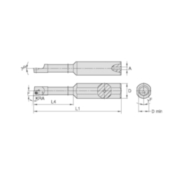 ARBIDE SHANK STEP BORING BAR WG