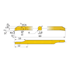 CB04RS-02B TF15 UNCOAT 4MM MICRO-MIN BORE BAR