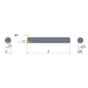 M-SCLCR-063 HEAVY METAL SOLID BORING BAR