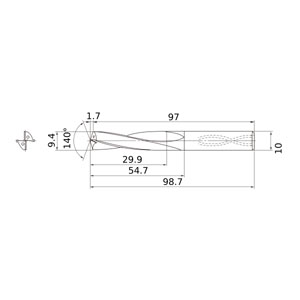 MAS0940MB HTI10 DRILL FOR CAST I AND NON FERR