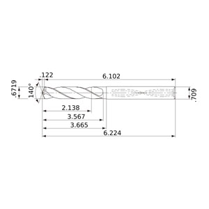 MVS1707X03S180 DP1020 THRU COOL CARB DRILL