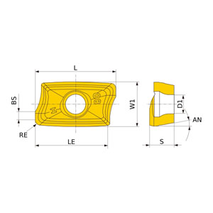 AOMT123604PEER-H VP15TF APX3000 MILL INSERT