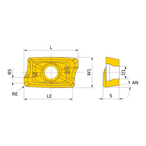 AOMT184808PEER-M VP15TF APX4000 MILL INSERT