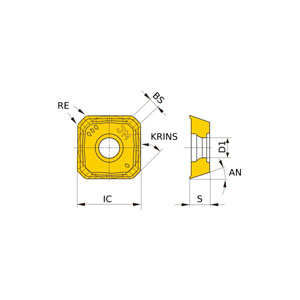 SEMT13T3AGSN-JM MP7130 ASX445 MILLING INSERT