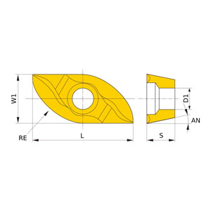 SRM216E-M VP15TF SRM OUTER MILL INSERT