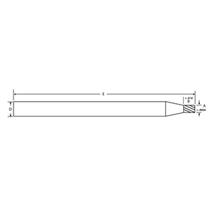 1/8x1-1/2 2FL 90DEG DRILL MILL