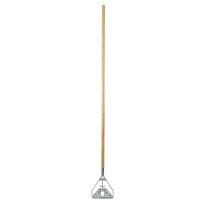 SCREW CLAMP METAL HEAD WOOD MOP HANDLE