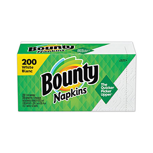 WHT 1PLY BOUNTY QUILTED NAPKIN