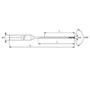 1.25MM 20XD CARB DRILL w/ INTERNAL