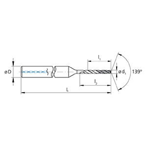 1.85MM 6xD COOL TITANIUM CRAZYDRILL