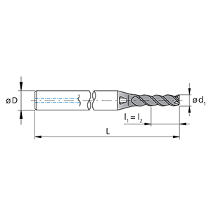 1MM 3FL .157SHK CRAZYMILL COOL P&S DRILL