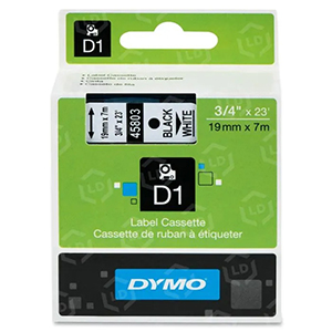 DYMO D1 45803 BLACK-ON-WHITE TAPE