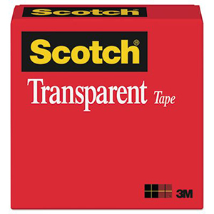 3M SCOTCH TAPE 1/2" x 1296", TRANSPARENT