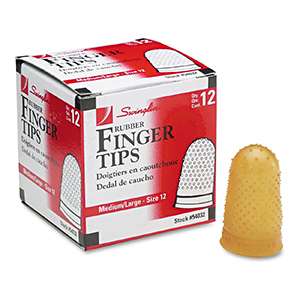 MED/LARGE RUBBER FINGER TIPS (12/BOX)