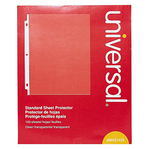 LETTER SIZE CLEAR SHEET PROTECTORS (100/BX)