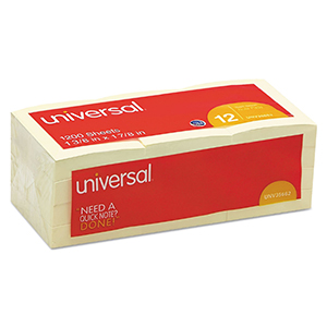 1-1/2" x 2" YELLOW SELF STICK NOTES (12/PACK)