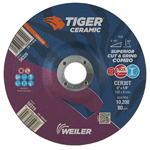6x1/8 T27 TIGER CERAMIC COMBO WHEEL