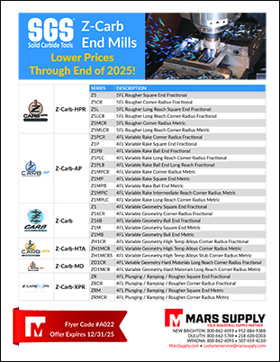 Kyocera SGS Z-Carb End Mills