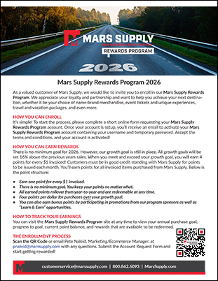 Mars Supply Rewards Program 2026
