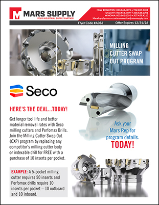 Seco Milling Cutter Swap Out Program CXP